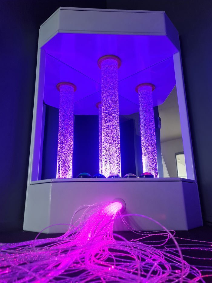 Single Corner Sensory Bubble Tube with Mirrors